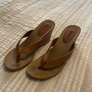 Tan Wedge Sandals